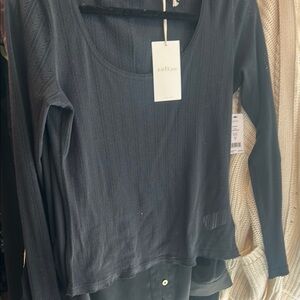 Soft Joie Black Long Sleeve Top